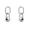 Orecchini anello ovale e boule Domus - Argento
