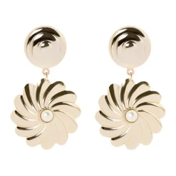 Orecchini bottoncino e fiore spiralato Amaranta - Oro