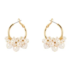 Orecchini cerchietto e grappolo Leila - Oro