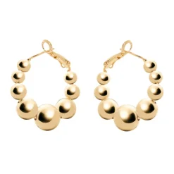 Orecchini cerchio di boule degradè Domus - Oro