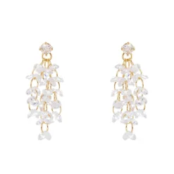 Orecchini chandelier Kristall - Bianco