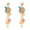 Orecchini chiocciolina e catenelle Ondina - Multicolor