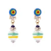 Orecchini con boule a fasce Partenope - Multicolor