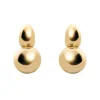 Orecchini con boule ed elemento ovale Domus - Oro