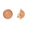 Orecchini con cabochon in cornice Chantal - Arancio