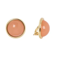 Orecchini con cabochon in cornice Chantal - Arancio