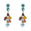 Orecchini con con mini-pendenti Partenope - Multicolor