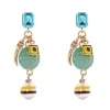 Orecchini con cristallo e pendenti Partenope - Multicolor