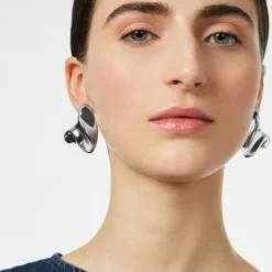 Orecchini con elemento tridimensionale Amaranta - Argento