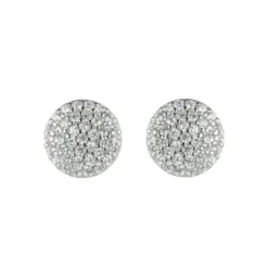 Orecchini con pavè di zirconi Pearl - Bianco