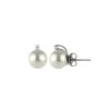 Orecchini con perla e piccolo zircone Pearl - Bianco