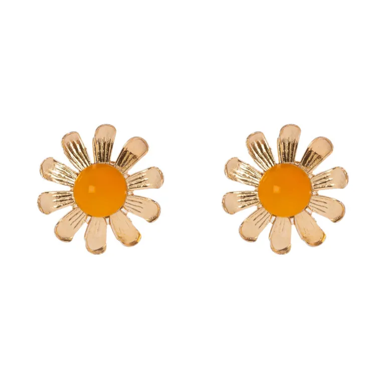 Orecchini con petali aurei e giallo Flora - Multicolor