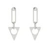 Orecchini con zircone e triangolo Domus - Argento