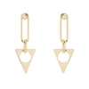 Orecchini con zircone e triangolo Domus - Oro