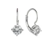 Orecchini con zircone tondo Pearl - Bianco
