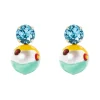 Orecchini cristallo e sfera Partenope - Multicolor