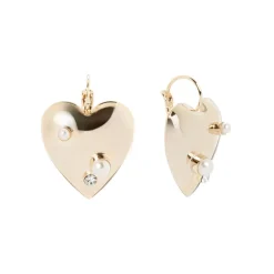 Orecchini cuore e monachella Amaranta - Oro