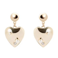 Orecchini cupolina e cuore Amaranta - Oro