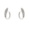 Orecchini mini cerchio affusolato Ginevra - Argento