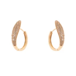 Orecchini mini cerchio affusolato Ginevra - Oro