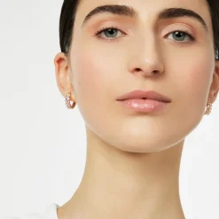Orecchini mini cerchio e zirconi geometrici Ginevra - Oro