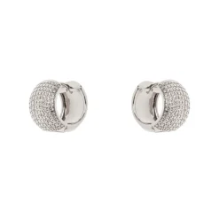 Orecchini mini cerchio largo Ginevra - Argento
