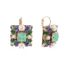 Orecchini monachella e charm quadrato Sirens - Blu