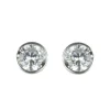 Orecchini tondi con zircone Pearl - Bianco