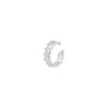 Orecchino Ear cuff mini cerchio a due linee scalari Rania - Argento