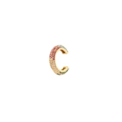 Orecchino Ear cuff a cerchietto cromatico Rania - Oro