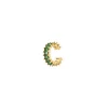 Orecchino Ear cuff cerchietto e fila di zirconi Rania - Verde