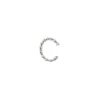 Orecchino Ear cuff mini cerchio a trama intrecciata Rania - Argento