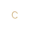 Orecchino Ear cuff mini cerchio a trama intrecciata Rania - Oro