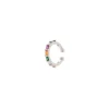 Orecchino Ear cuff mini cerchio e sezioni geometriche Rania - Argento