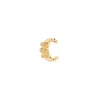 Orecchino Ear cuff mini cerchio a fasce ovali Rania - Oro