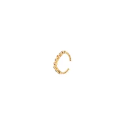 Orecchino Ear cuff mini cerchio segmentato Rania - Oro