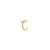 Orecchino Ear cuff mini cerchio e barretta trasversale Rania - Bianco