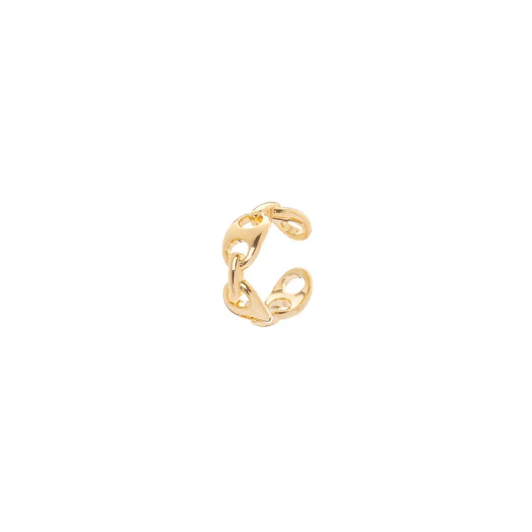 Orecchino Ear cuff mini cerchio maglie marinare Rania - Oro