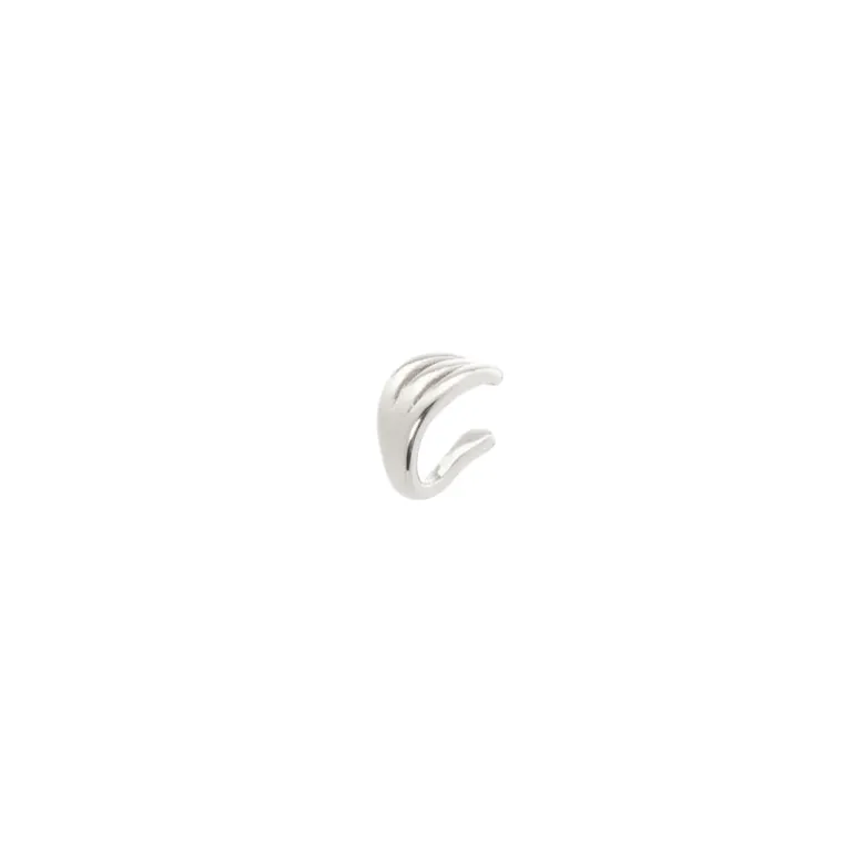 Orecchino Ear cuff mini cerchio a tridente Rania - Argento
