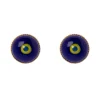 Piccoli orecchini a bottone Partenope - Blu