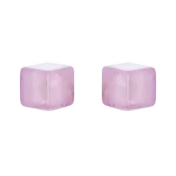 Piccoli orecchini a cubo Kaaba - Viola