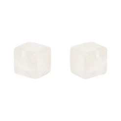 Piccoli orecchini a cubo Kaaba - Bianco