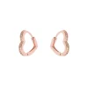 Piccoli orecchini a cuore Malibù - Oro rosa