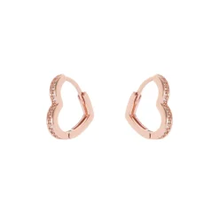 Piccoli orecchini a cuore Malibù - Oro rosa