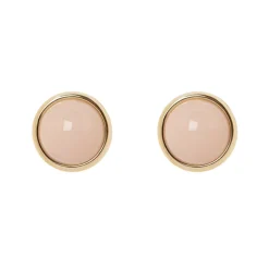Piccoli orecchini con cabochon in cornice Chantal - Rosa