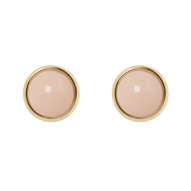 Piccoli orecchini con cabochon in cornice Chantal - Rosa
