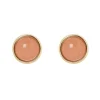 Piccoli orecchini con cabochon in cornice Chantal - Arancio