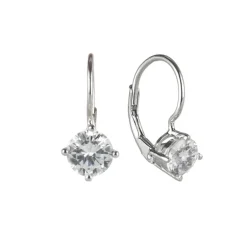 Piccoli orecchini con zircone Pearl - Bianco