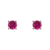 Piccoli orecchini punto luce Kristall - Fucsia