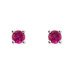 Piccoli orecchini punto luce Kristall - Fucsia